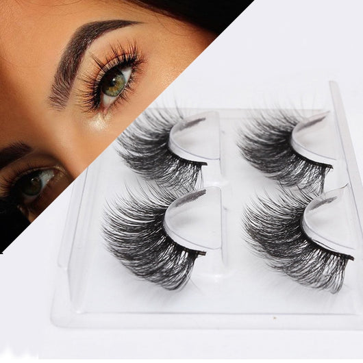2 Pairs Thick False Eyelashes