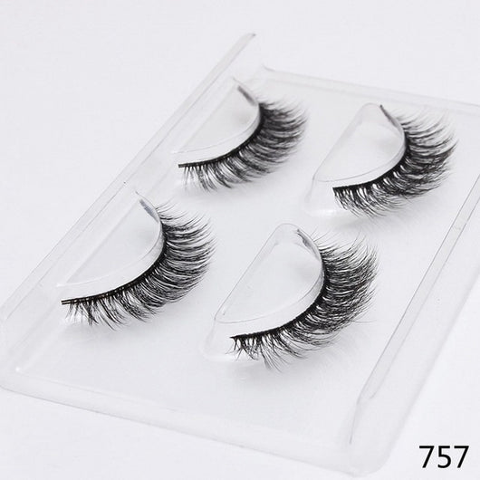 2 Pairs Thick False Eyelashes