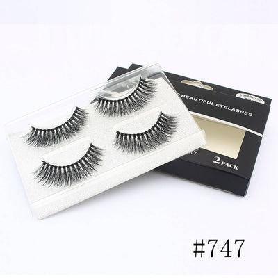 2 Pairs Thick False Eyelashes