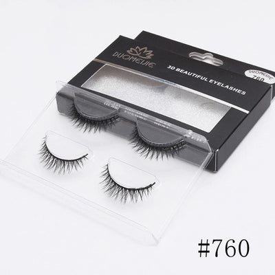2 Pairs Thick False Eyelashes