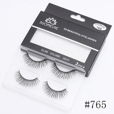 2 Pairs Thick False Eyelashes