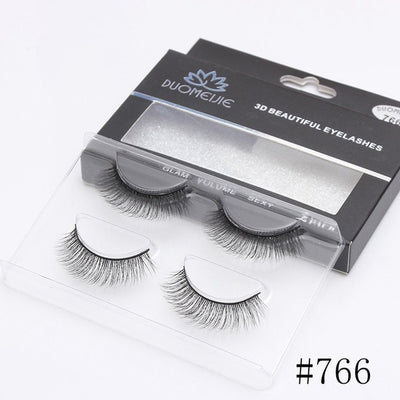 2 Pairs Thick False Eyelashes