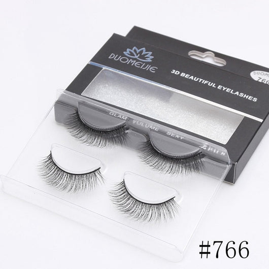 2 Pairs Thick False Eyelashes