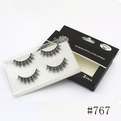 2 Pairs Thick False Eyelashes