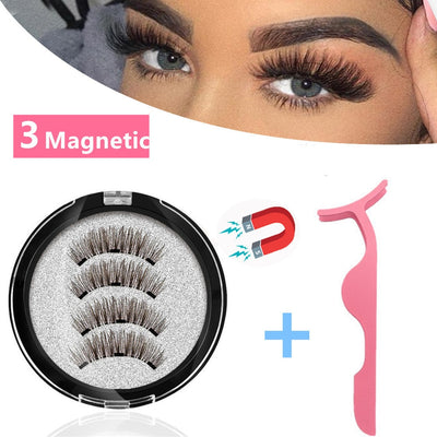 Magnetic eyelashes with 3 magnets