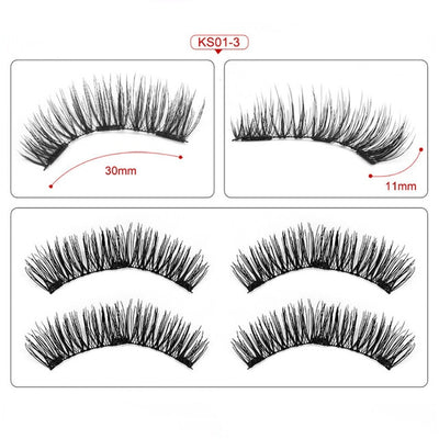 Magnetic eyelashes with 3 magnets
