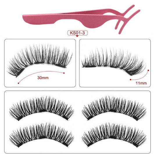 Magnetic eyelashes with 3 magnets