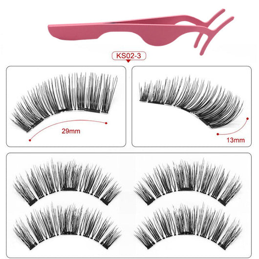Magnetic eyelashes with 3 magnets