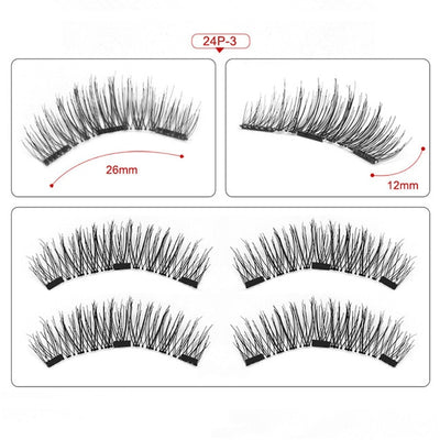 Magnetic eyelashes with 3 magnets