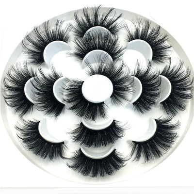 7 pairs 25 mm mink eyelashes