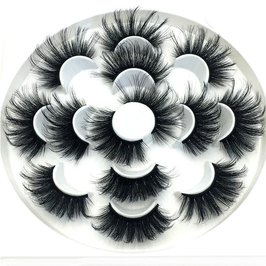 7 pairs 25 mm mink eyelashes