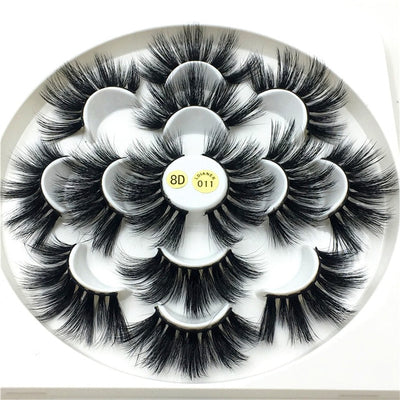 7 pairs 25 mm mink eyelashes