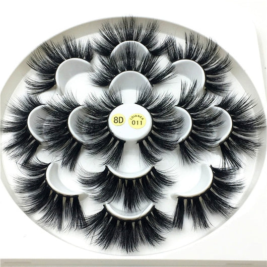 7 pairs 25 mm mink eyelashes