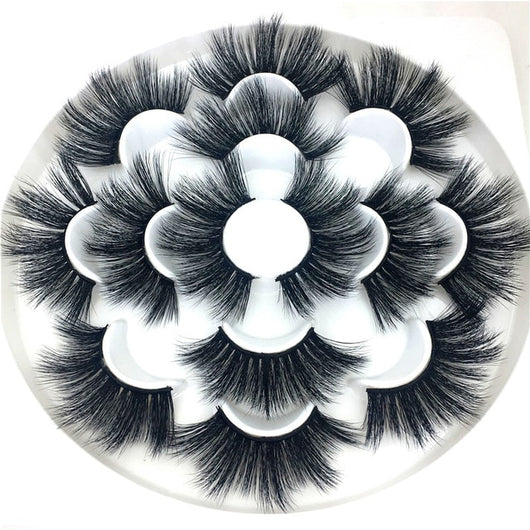 7 pairs 25 mm mink eyelashes