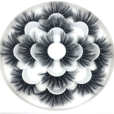 7 pairs 25 mm mink eyelashes